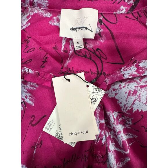 Cinq à Sept Warm Carnation Fiona Top IN PLUM Size M $325 - Picture 10 of 10